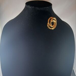 Vintage Monet Gold Tone Large Brooch